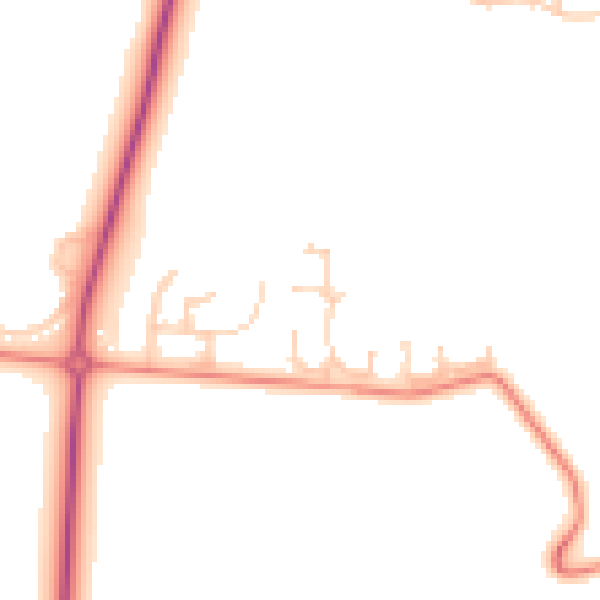 Daytime road noise heatmap for HG3 2GH