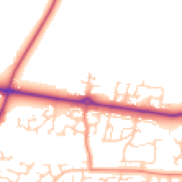 Daytime road noise heatmap for HG3 2GT