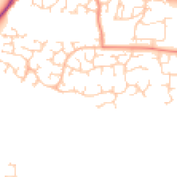 Daytime road noise heatmap for HG3 2NB