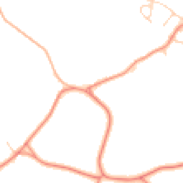 Daytime road noise heatmap for HG3 2NF