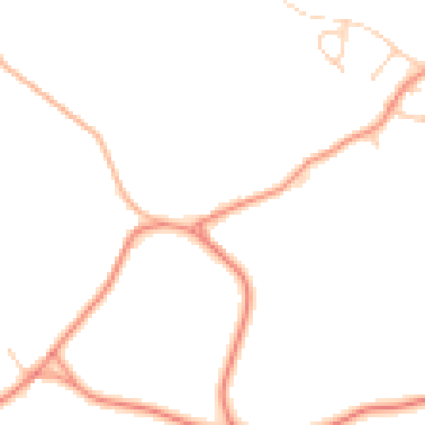 Daytime road noise heatmap for HG3 2NJ