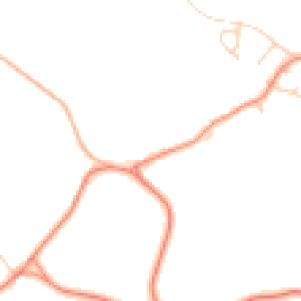 Daytime road noise heatmap for HG3 2NL