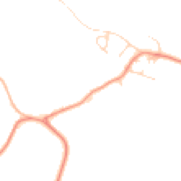 Daytime road noise heatmap for HG3 2NN