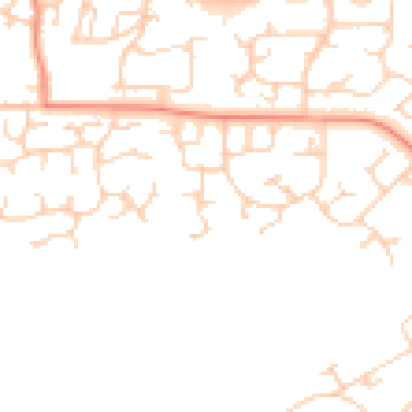 Daytime road noise heatmap for HG3 2SY