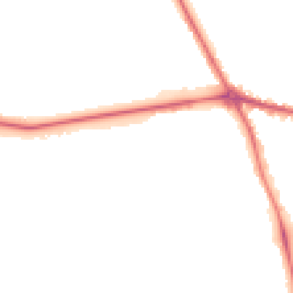 Night-time road noise heatmap for HG3 2UP
