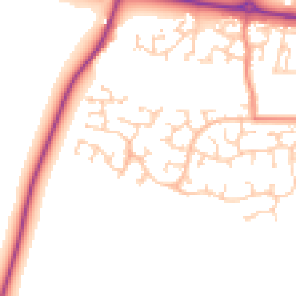 Daytime road noise heatmap for HG3 2WD