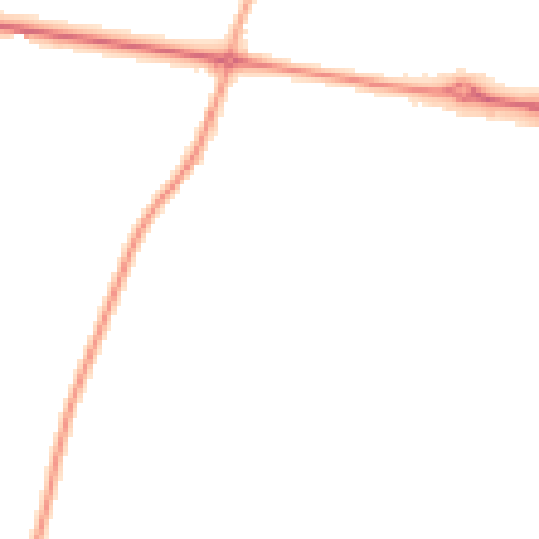 Night-time road noise heatmap for HG3 2WG