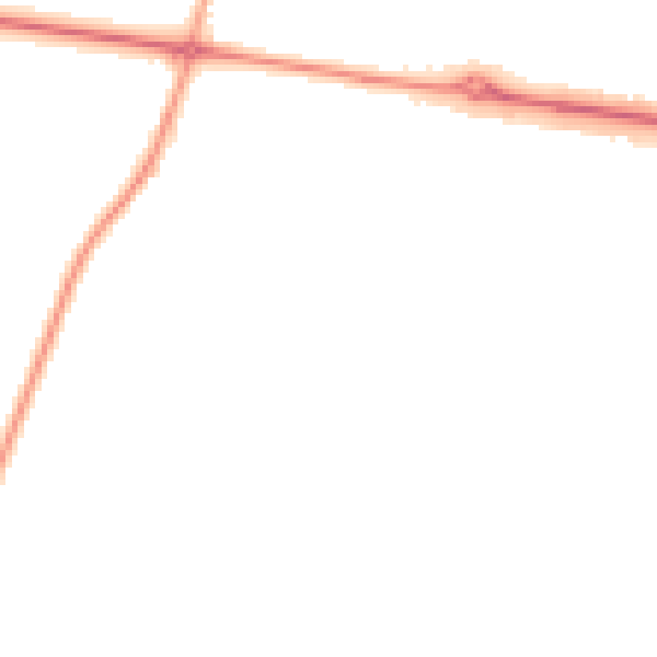 Night-time road noise heatmap for HG3 2XH