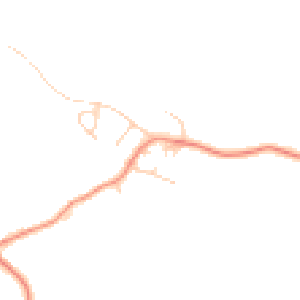 Daytime road noise heatmap for HG3 3AJ