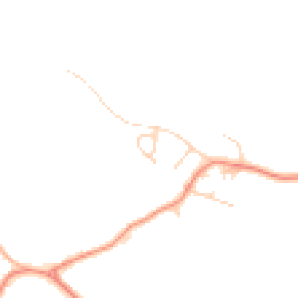 Daytime road noise heatmap for HG3 3AP