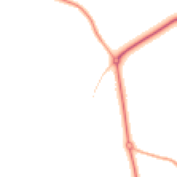 Night-time road noise heatmap for HG3 3AY