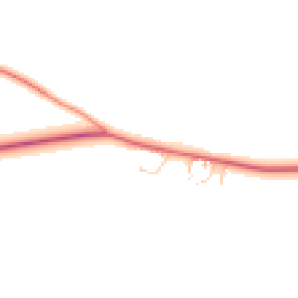 Daytime road noise heatmap for HG3 3EL