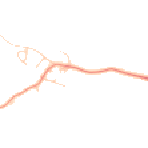 Daytime road noise heatmap for HG3 3FG