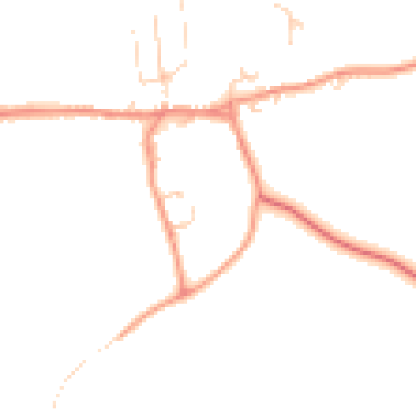 Daytime road noise heatmap for HG3 3FH