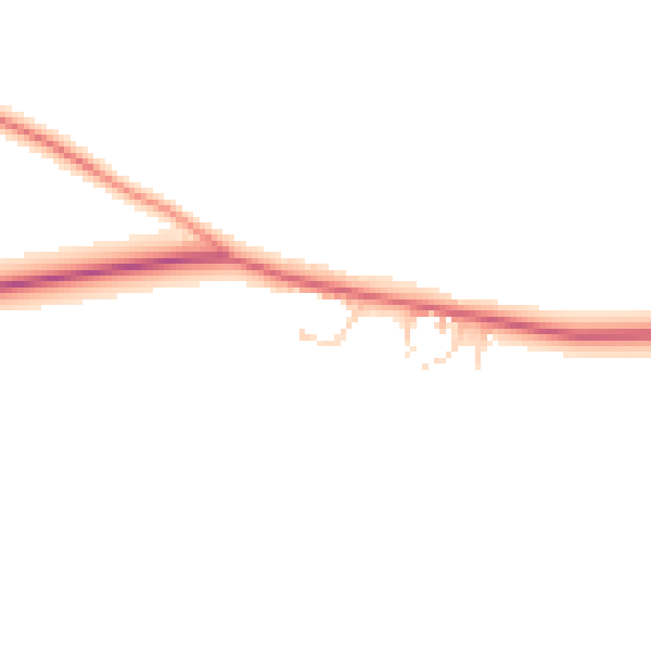 Daytime road noise heatmap for HG3 3HG