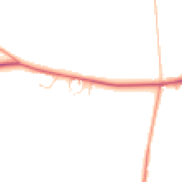 Daytime road noise heatmap for HG3 3JD