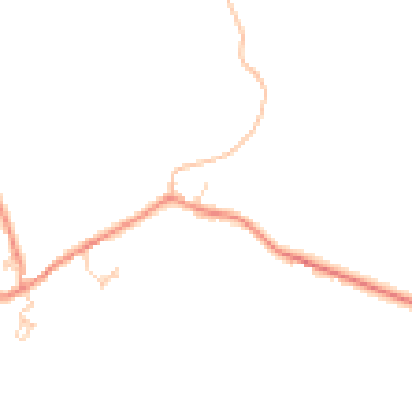Daytime road noise heatmap for HG3 3NW