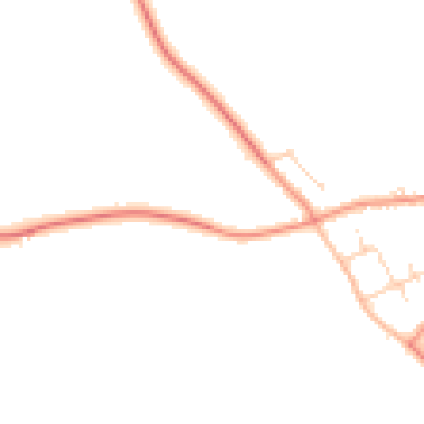 Daytime road noise heatmap for HG3 3QF