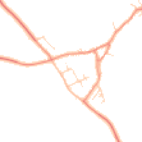 Daytime road noise heatmap for HG3 3QH