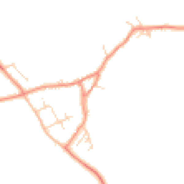 Daytime road noise heatmap for HG3 3QP