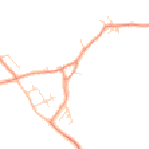 Daytime road noise heatmap for HG3 3QR