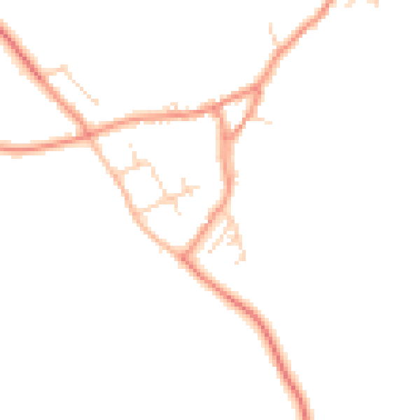 Daytime road noise heatmap for HG3 3QU