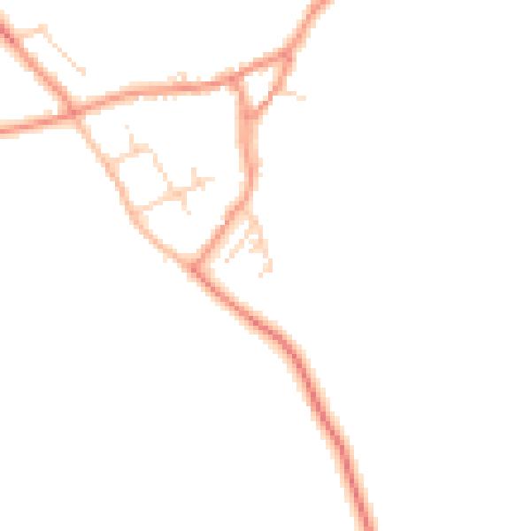 Daytime road noise heatmap for HG3 3QX