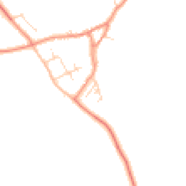 Daytime road noise heatmap for HG3 3QY