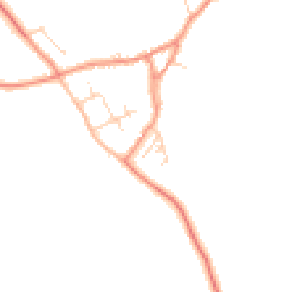 Daytime road noise heatmap for HG3 3QZ
