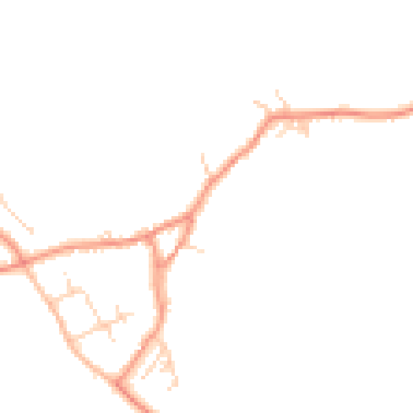 Daytime road noise heatmap for HG3 3RB
