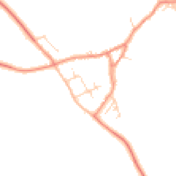 Daytime road noise heatmap for HG3 3RH