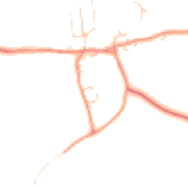 Daytime road noise heatmap for HG3 3RT