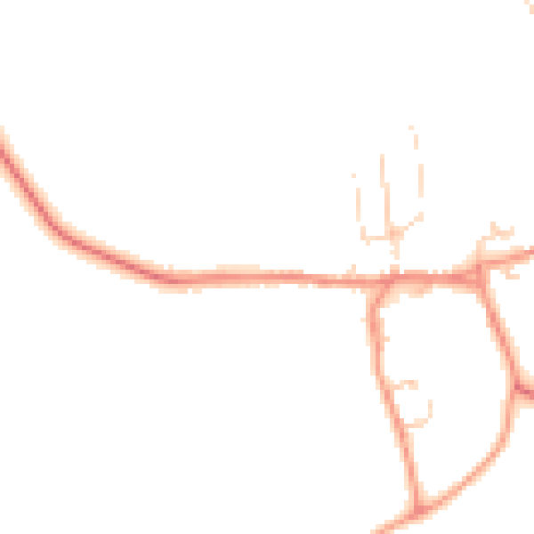 Daytime road noise heatmap for HG3 3RY