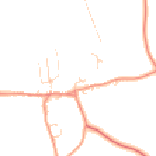 Daytime road noise heatmap for HG3 3SB