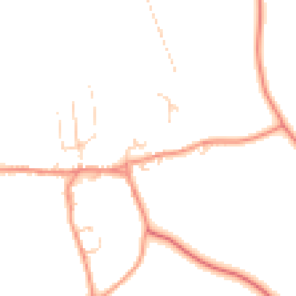 Daytime road noise heatmap for HG3 3SD