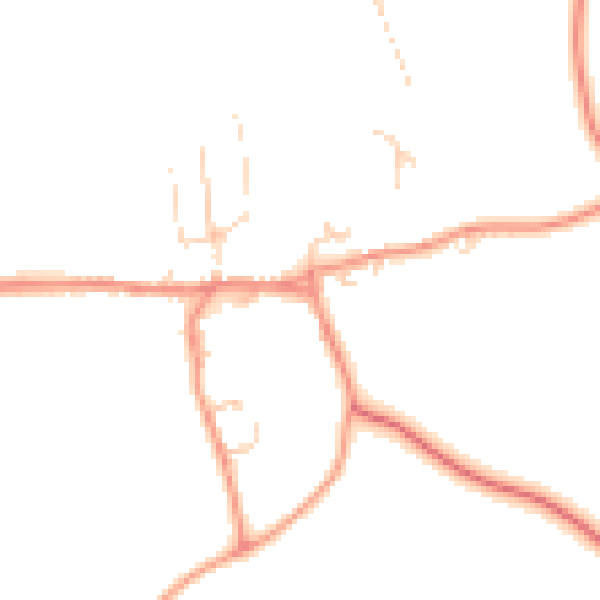 Daytime road noise heatmap for HG3 3SN