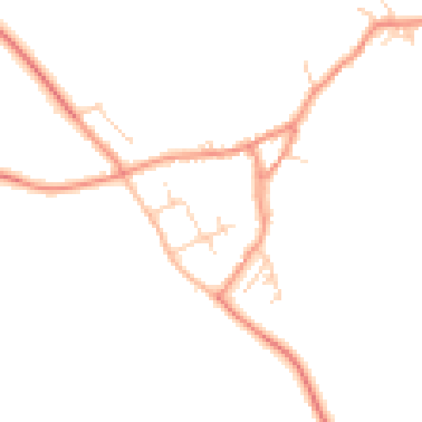Daytime road noise heatmap for HG3 3SP