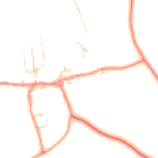 Daytime road noise heatmap for HG3 3TJ