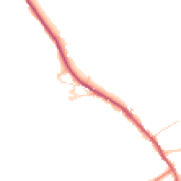 Daytime road noise heatmap for HG3 4BG