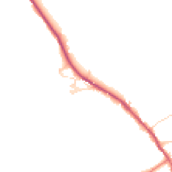 Daytime road noise heatmap for HG3 4BQ