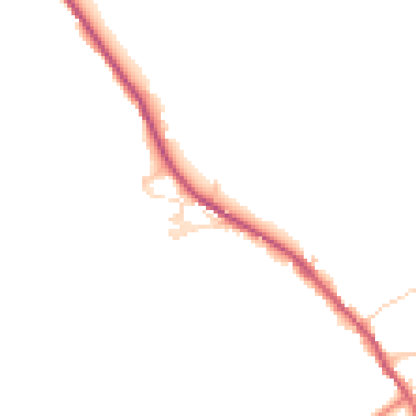Daytime road noise heatmap for HG3 4BS