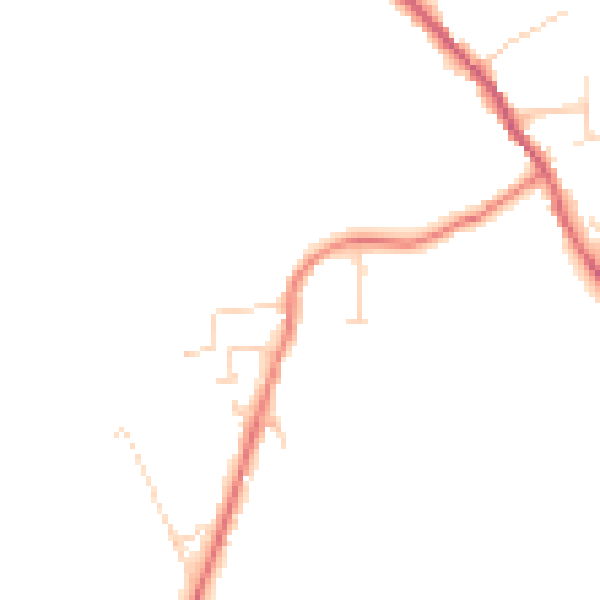 Daytime road noise heatmap for HG3 4DY
