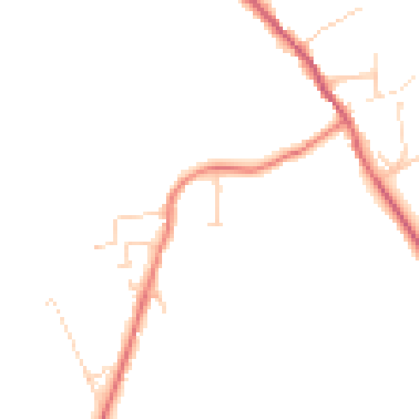 Daytime road noise heatmap for HG3 4EB