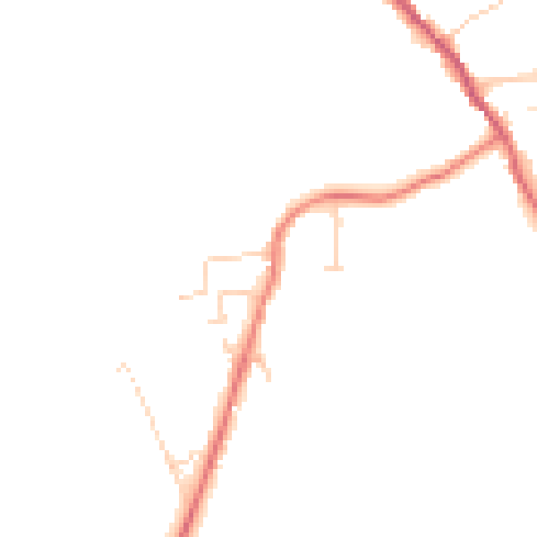 Daytime road noise heatmap for HG3 4ED