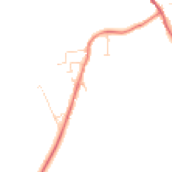 Daytime road noise heatmap for HG3 4EN