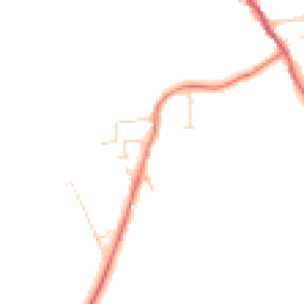 Daytime road noise heatmap for HG3 4EQ