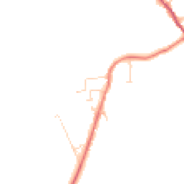 Daytime road noise heatmap for HG3 4HA