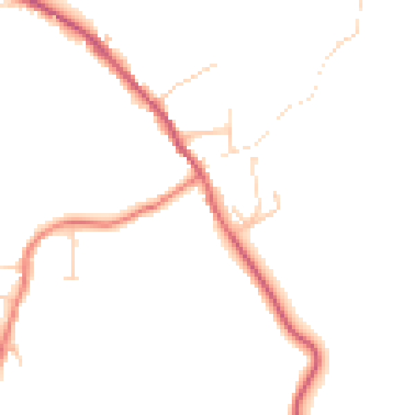 Daytime road noise heatmap for HG3 4HZ