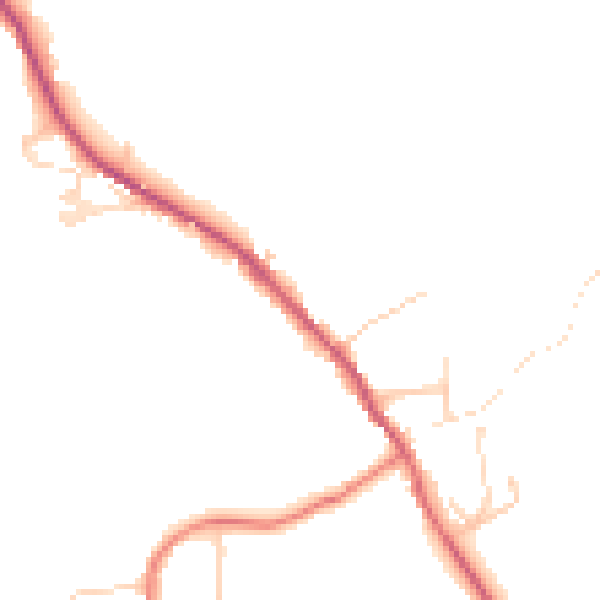 Daytime road noise heatmap for HG3 4JH