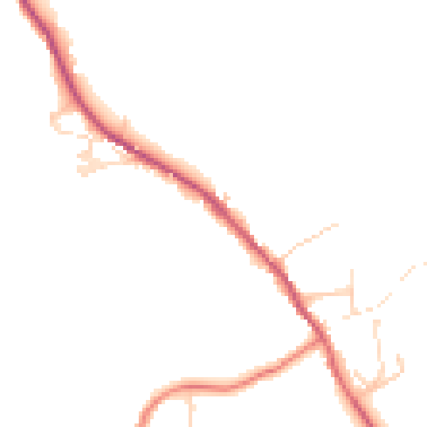Daytime road noise heatmap for HG3 4JL